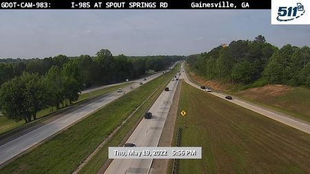 I-985 NB : Spout Springs Rd (N) (32586) - Atlanta and Georgia