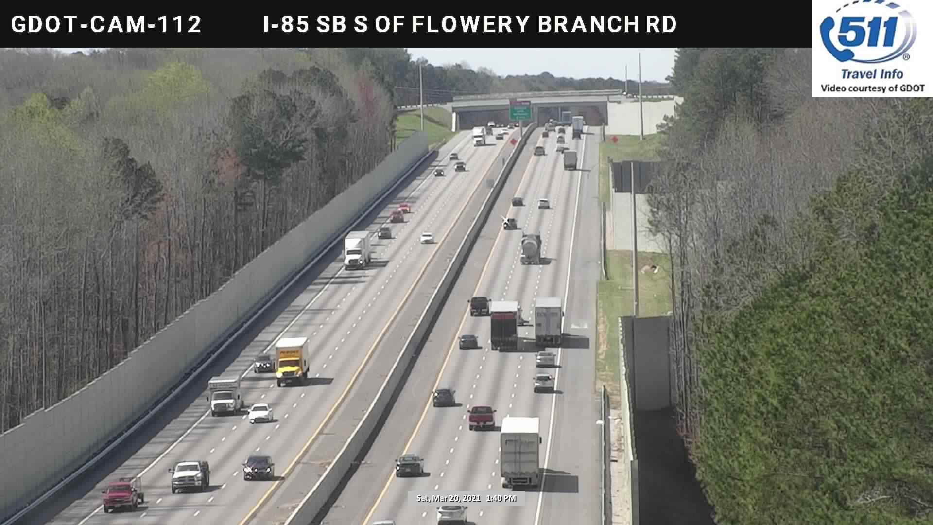 I-85 : S OF FLOWERY BRANCH RD (S) (46636) - Atlanta and Georgia