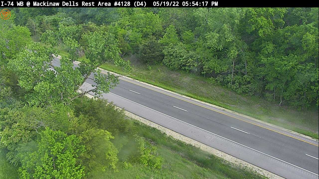 I-74 at WB Mackinaw Dells Rest Area - N - Chicago and Illinois