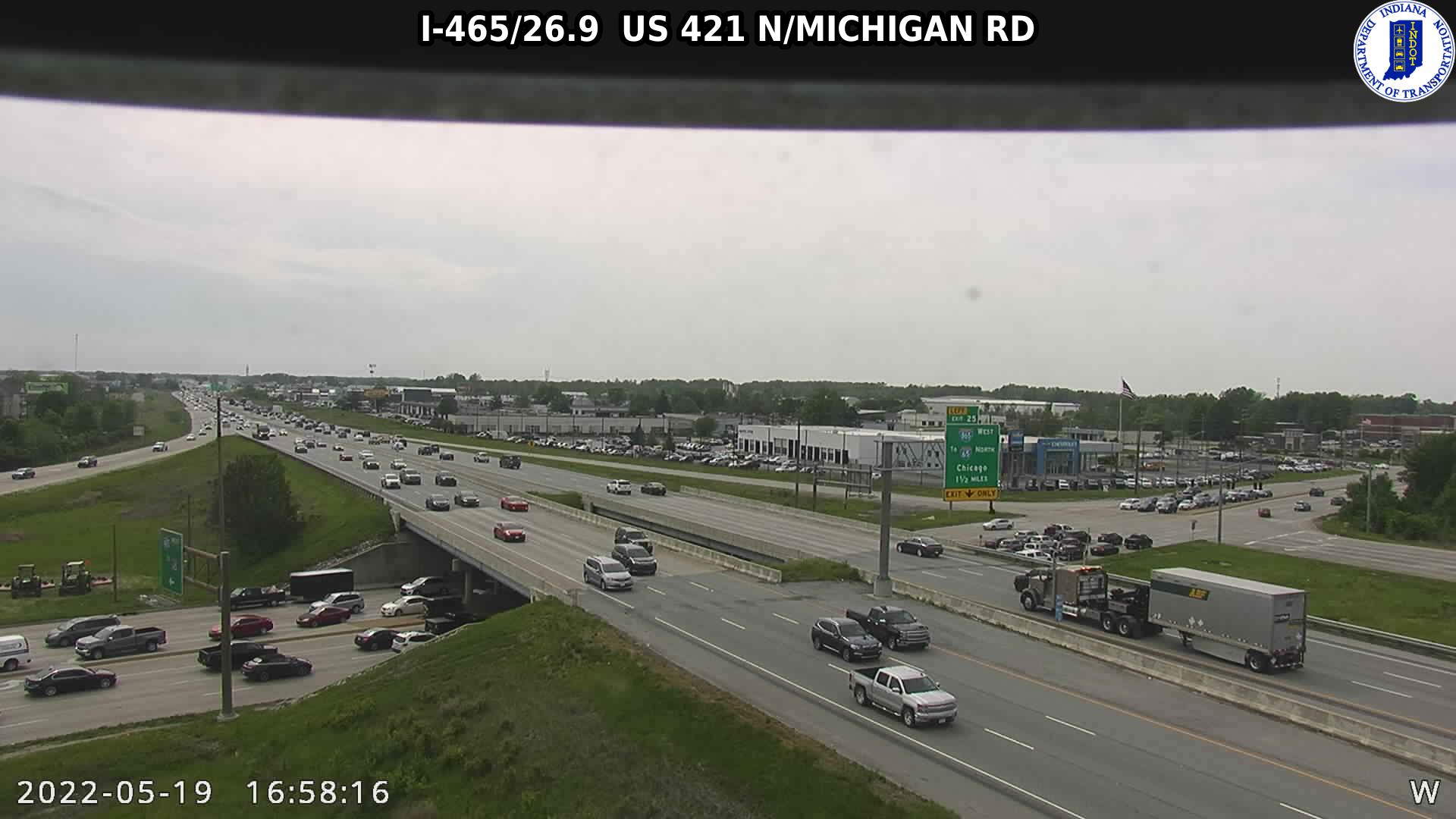 I-465/26.9  US 421 N/MICHIGAN RD  (22) () - Indiana