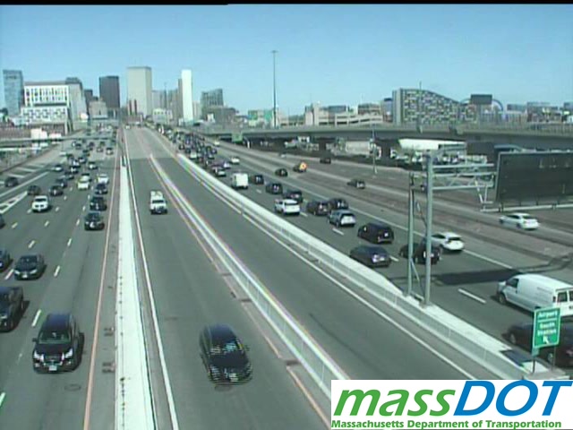 I-93-ME-Boston-@ exit to HOV-E (1106) - Massachusetts