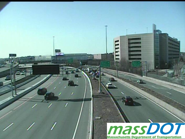 I-93-SB-Boston-before Mass Ave Conn (1302) - Massachusetts