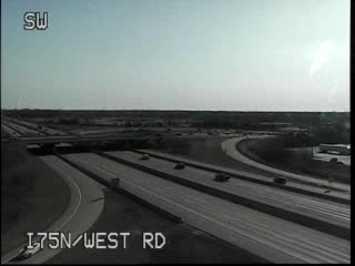 I-75 @ West Rd-Traffic closest to camera is traveling north (13) - USA
