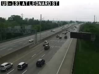US-131 @ Leonard St-Traffic closest to camera is traveling north (513) - USA