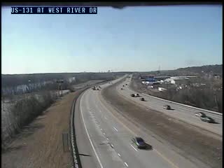 US-131 @ West River Dr-Traffic closest to camera is traveling north (516) - USA