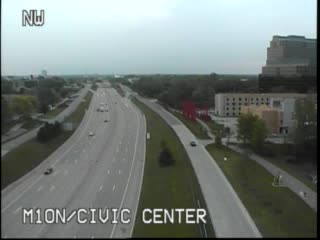 M-8 @ Woodward Ave-Traffic closest to camera is traveling west (1086) - USA