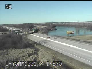 I-75 @ I-675-Traffic closest to camera is traveling south (2122) - USA
