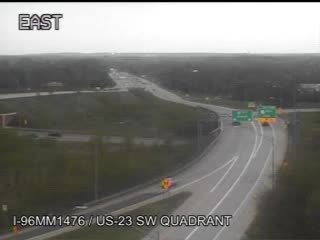 I-96 @ US-23-Traffic closest to camera is traveling east (2130) - USA