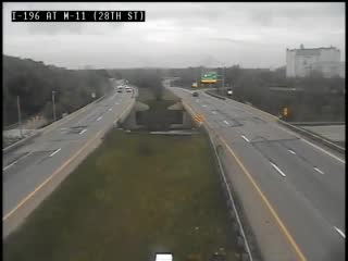I-196 @ M-11-Traffic closest to camera is traveling east (2150) - USA