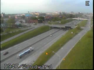 I-94 @ Woodward-Traffic closest to camera is traveling east (10) - USA