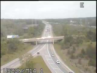 US-23 @ M-14-Traffic closest to camera is traveling north (2021) - USA