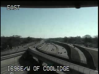 I-696 @ W of Coolidge-Traffic closest to camera is traveling east (2211) - USA