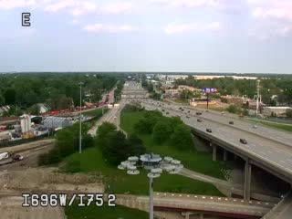 I-696 @ I-75-Traffic closest to camera is traveling west (2213) - USA