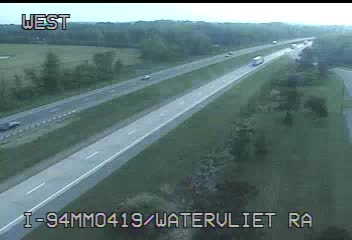 I-94 @ Watervliet RA-Traffic closest to camera is traveling west (2257) - USA