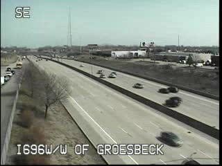 I-696 @ W of Groesbeck-Traffic closest to camera is traveling West (2395) - USA