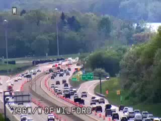 I-96 @ W of Milford-Traffic closest to camera is traveling east (2494) - USA