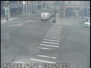 Randolph @ E Congress-Traffic closest to camera is traveling east (2539) - USA