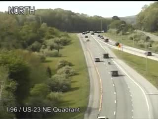 I-96 @ US-23-Traffic closest to camera is traveling west (1102) - USA