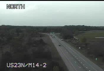 US-23 @ M-14-Traffic closest to camera is traveling north (2023) - USA