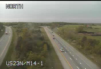 US-23 @ M-14-Traffic closest to camera is traveling north (2022) - USA