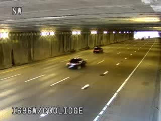 I-696 @ Tunnel at Coolidge-Traffic closest to camera is traveling west (2676) - USA