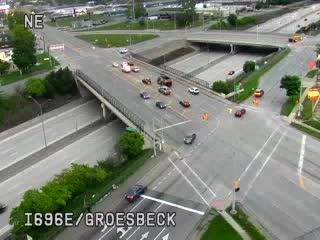 I-696 @ Groesbeck-Traffic closest to camera is traveling east (2679) - USA