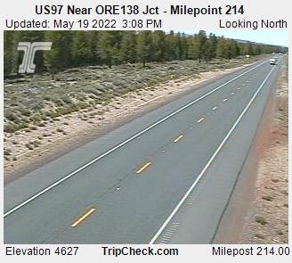 US97 Near ORE138 Jct - Milepoint 214 (406) - Oregon
