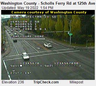 Washington County - Scholls Ferry Rd at 125th Ave (601) - USA