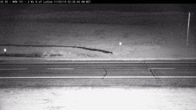 Ludlow - 2 miles north of town along US-85 2 MP 150.1 - Camera Looking East - USA