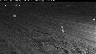 Wolsey - 4 miles north of town at junction US-14 & US-281 - Camera Looking South - USA