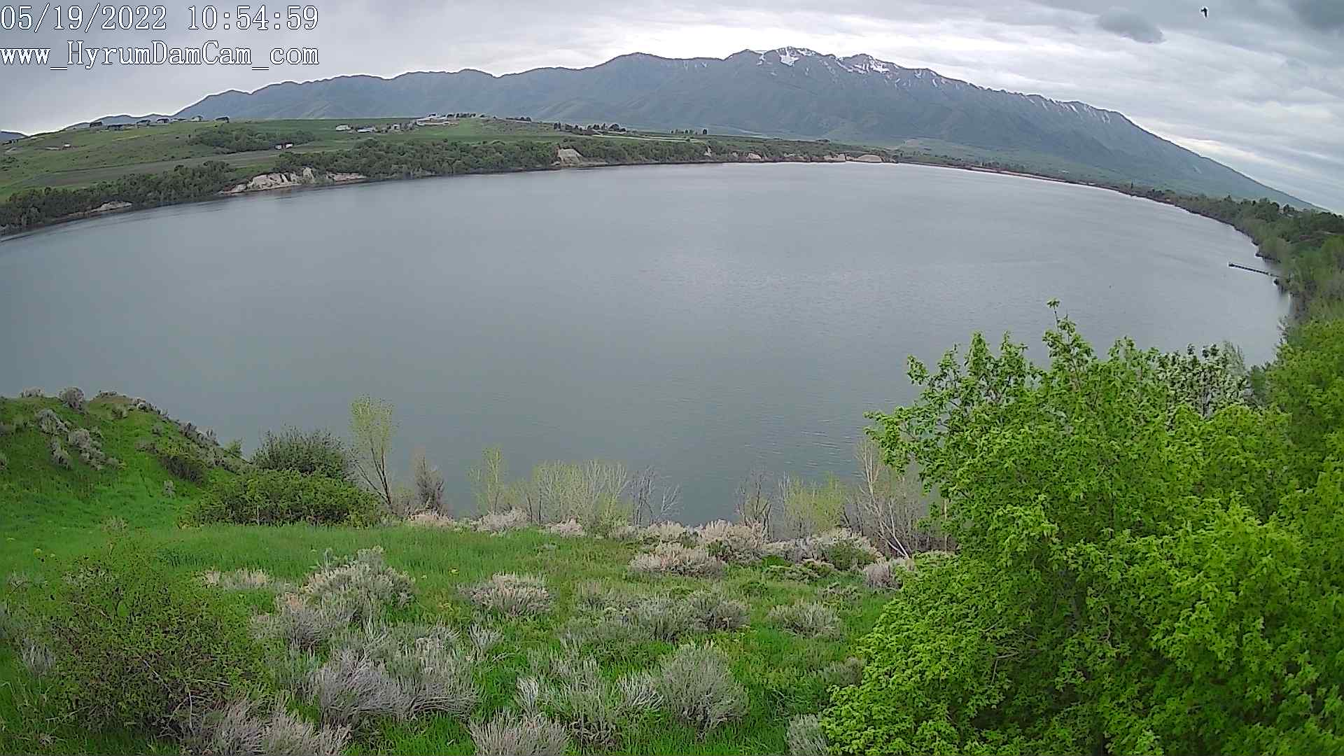 Hyrum Reservoir in Hyrum, Utah - Looking West - USA