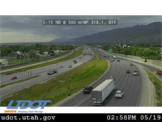 I-15 NB @ 500 W / US-89 / MP 318.1, BTF - Utah