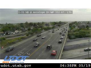 I-15 NB @ Antelope Dr / 2000 N / SR-108 / MP 332.87, LTN - Utah