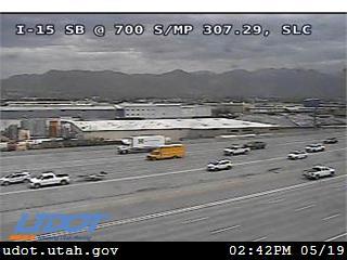 I-15 SB @ 700 S / MP 307.29, SLC - Utah