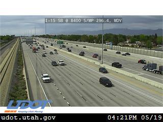 I-15 SB @ 8400 S / MP 296.4, MDV - Utah