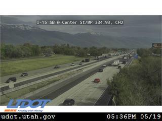 I-15 SB @ Center St / MP 334.93, CFD - Utah