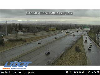 I-80 WB @ 1300 E / MP 125.1, SLC - Utah