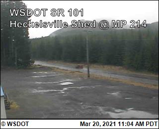 US 101 at MP 214.7: Heckelsville Shed - Washington