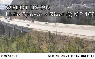 US 395 at MP 168: Little Spokane River (3) - Washington