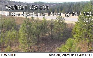 US 395 at MP 168: Little Spokane River (5) - Washington