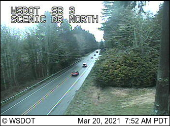 SR 3 at MP 57.8: Scenic Dr Looking North - Washington