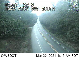 SR 3 at MP 58.6: Hard Rock Way Looking South - Washington