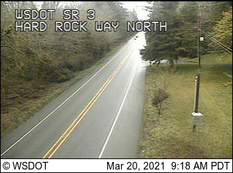 SR 3 at MP 58.6: Hard Rock Way Looking North - Washington