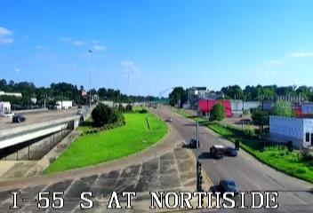 I-55 South at Northside Dr - I-55 south at Northside Dr towards downtown Jackson. (S - 020107) - USA