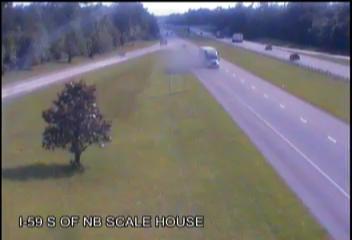 I-59 S of NB Scale House - I-59 south at MS 607/ scale house towards Louisiana state line. (S - 052003) - USA